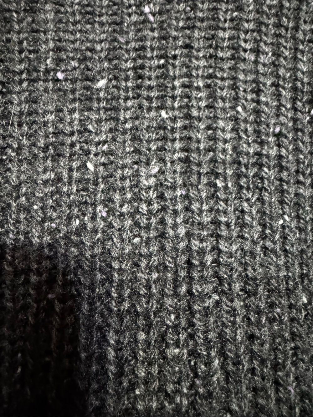 Weatherproof Vintage style Charcoal Speckled Ribbed Crewneck Sweater - Picture 5 of 6